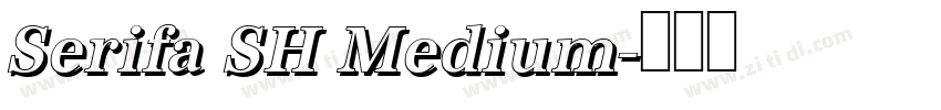 Serifa SH Medium字体转换
